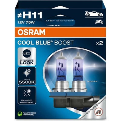 Osram Cool Blue Boost H11 PGJ19-2 12V 75W 2 ks 62211CBB-2HB