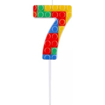 Godan Свещ с мотив на дървени кубчета - 7 (bh-spk7)