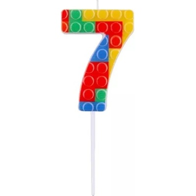 Godan Свещ с мотив на дървени кубчета - 7 (bh-spk7)