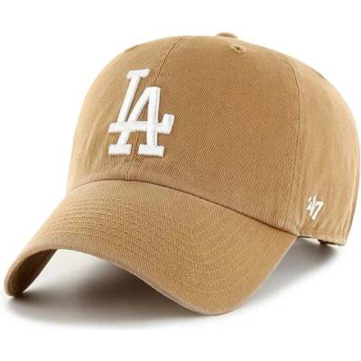 47 brand Памучна шапка с козирка 47 brand MLB Los Angeles Dodgers в бежово с апликация B-NLRGW12GWS-QL (B.NLRGW12GWS.QL)