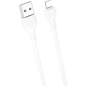  Кабел USB / Lightning, NB200, 2.1A, 1 метър, бял - XO