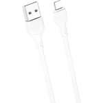 XO Кабел USB / Lightning, NB200, 2.1A, 1 метър, бял - XO
