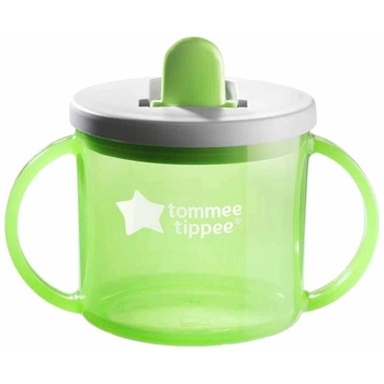 Tommee Tippee Преходна чаша Tommee Tippee - First cup, 4 м+, 190 ml, зелена (TT.0242)