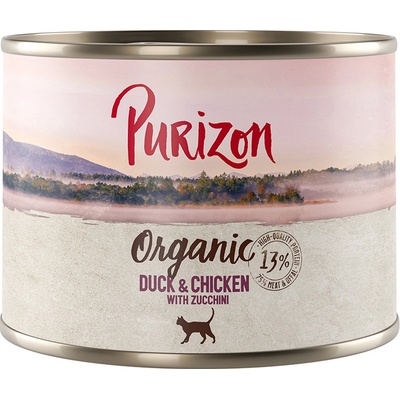 Purizon Organic kachna a kuřecí s cuketou 24 x 0,2 kg