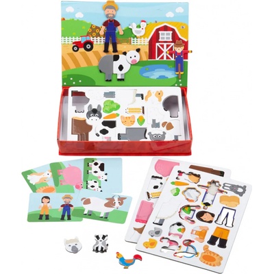 Bigjigs Toys magnetické tvary v boxe Farma