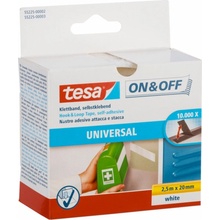 tesa® On & Off suché zipy Samolepicí pás pro univerzání použití Barva: bílá, Rozměr: 2,5 m : 20 mm