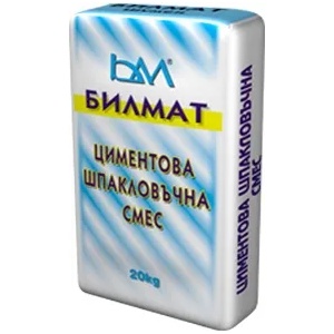 БИЛМАТ ШПАКЛОВЪЧНА СМЕС БИЛМАТ 20кг ЦИМЕНТОВА БЯЛА (2040120)