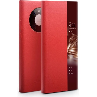 Qialino Активен Калъф за Huawei Mate 40, Qialino Smart Book Case, Червен (5901017203494)