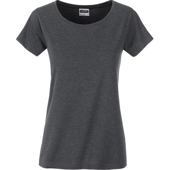 James & Nicholson Klasické dámské tričko z biobavlny 8007 Černá