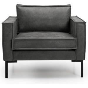 Scandic Тъмносив фотьойл от изкуствена кожа Rate - Scandic (15157SN GREY)