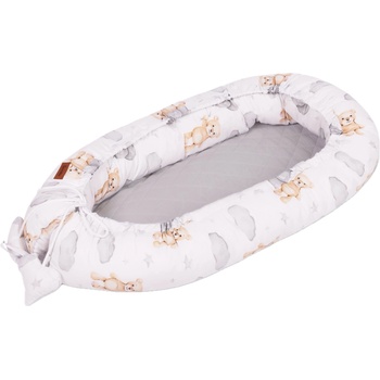 Sensillo Бебешко гнездо Sensillo - Мече, сиво, 80 х 45 cm (SILLO-229001)