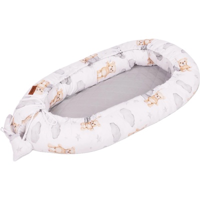 Sensillo Бебешко гнездо Sensillo - Мече, сиво, 80 х 45 cm (SILLO-229001)