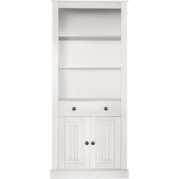 Støraa Бяла библиотека от масивен бор 181x31 cm Mille - Støraa (303319)