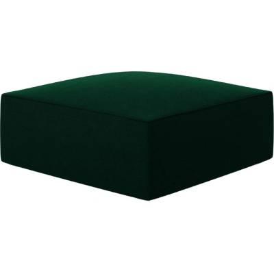 Zelená sametová podnožka MICADONI Ruby 93 x 93 cm