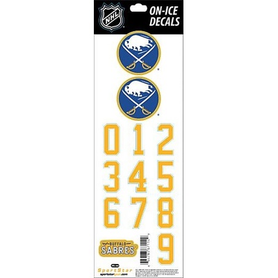 Sport Star Nálepky na prilbu Buffalo Sabres NHL Decals Yellow