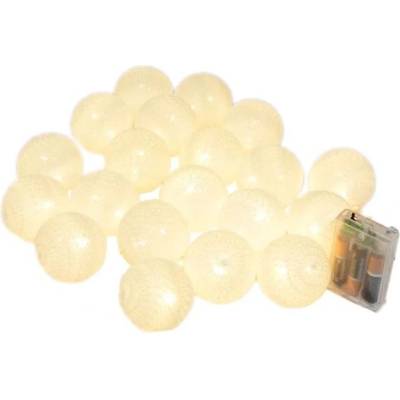 Vánoční a párty osvětlení 20x koule LED teplá bílá délka 3m