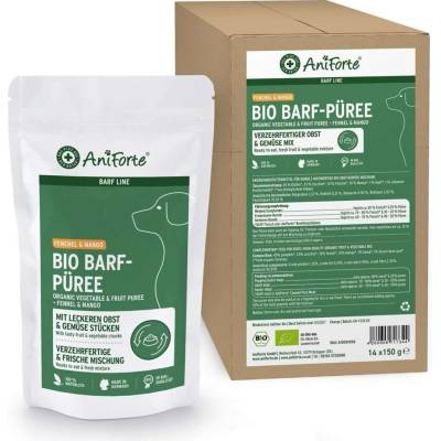 AniForte Bio BARF pyré Fenykl a mango 14 x 150 g