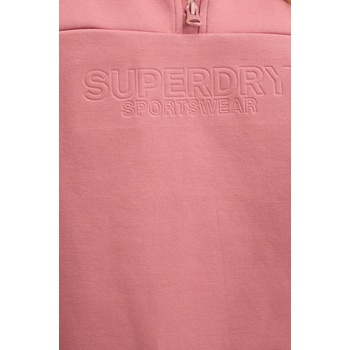 Superdry Суичър Superdry в розово с изчистен дизайн W2012170A-9KS (W2012170A.9KS)