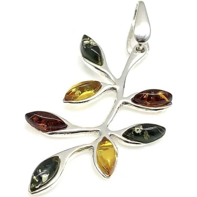 Jan Kos Jewellery Stříbrný přívěsek jantar 12125466