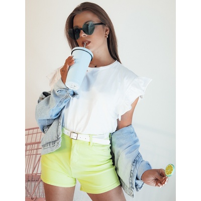 Dstreet dámské džínové šortky GLAMWEAR SY0340 žlutá