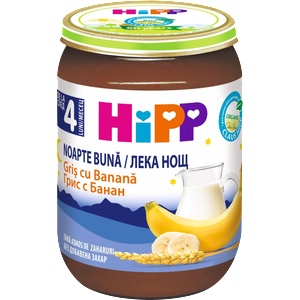 HiPP Био млечна каша с грис и банани, 190 g (2271124)