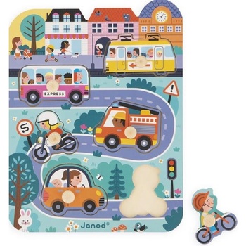 Janod Дървен пъзел В града