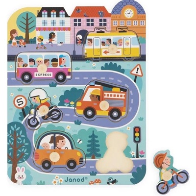 Janod Дървен пъзел В града