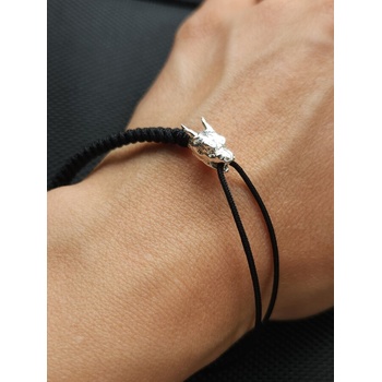 Image 1 of Мъжка гривна със сребърен дракон (МСГ 5)