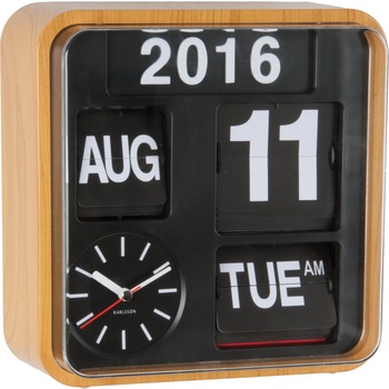 Karlsson Стенен часовник Mini Flip бамбук (KA5364WD)