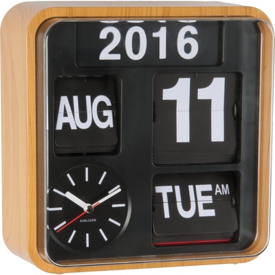 Karlsson Стенен часовник Mini Flip бамбук (KA5364WD)