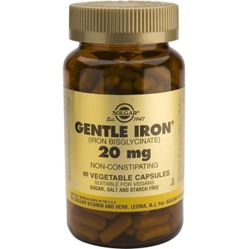 Solgar Хранителна добавка Желязо 20 мг , Solgar Gentle Iron 20mg 90vegetable caps