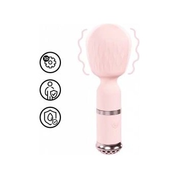 Loveline by Shots Loveline Velour Mini Wand Rosa - Rechargeable Silicone Massager 10 Modes