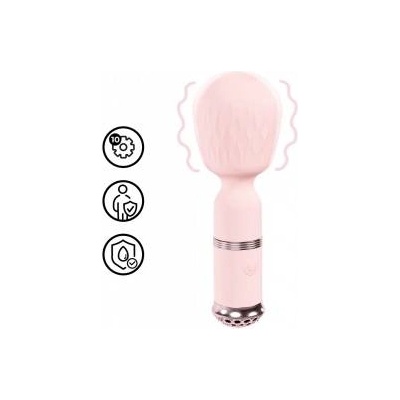 Loveline by Shots Loveline Velour Mini Wand Rosa - Rechargeable Silicone Massager 10 Modes