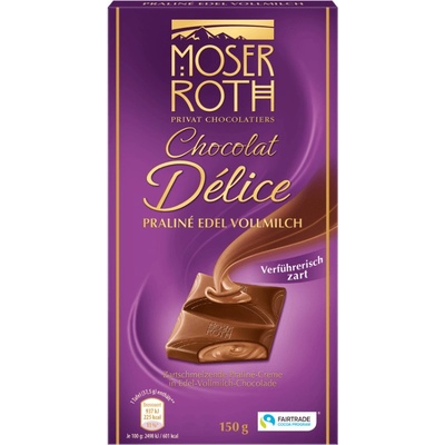 Moser Roth Mléčná čokoláda Délice s náplní 150 g
