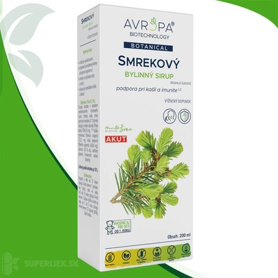 Avropa Smrekový bylinný sirup 200 ml
