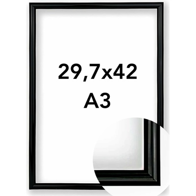 Fotorámeček BF Rozměr: A3 - 29,7 x 42 cm, Barva: Černá, Typ zasklení: Plexi