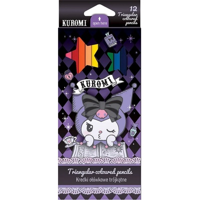 Patio Kuromi trojhranné pastelky 655709 12ks