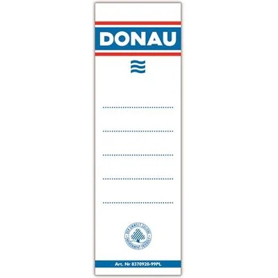 DONAU Заместващ етикет за папки, самозалепващ се, 54x153 mm, DONAU, бял 8375920-09PL (8375920-09PL)
