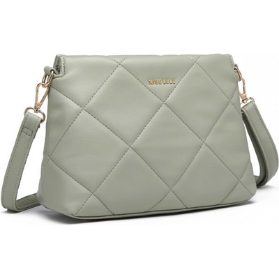 Svetlo zelená prešívaná crossbody dámska kabelka Theklas