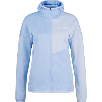 adidas Terrex Дамско поларено яке adidas Terrex Women's Xploric Light Fleece Hooded Jacket Fleece jacket - Glow Blue (105-6001-0414)