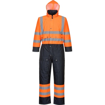 Portwest S485 Contrast reflexná kombinéza Fluorescenčno žltá čierna