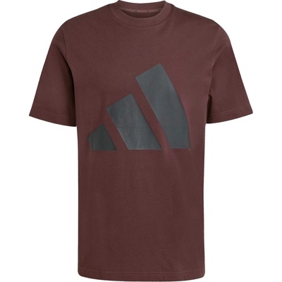 adidas M BL SJ TEE vínové tmavo sivé