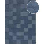 Flair Rugs Тъмносин ръчно изработен вълнен килим 200x290 cm Checkerboard - Flair Rugs (503119376084)