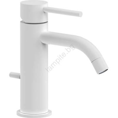 PAFFONI - смесител за мивка + изпразнител LIGHT бял (PF0140)