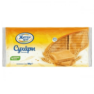Житен дар Сухари пшенични Житен Дар 500гр