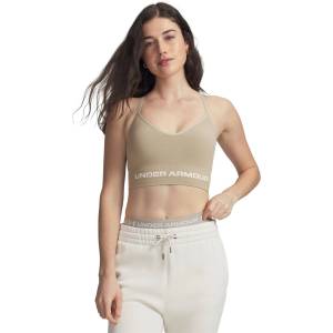 Under Armour Women's Vanish Seamless Low Impact Sports Bra - City Khaki/Whit