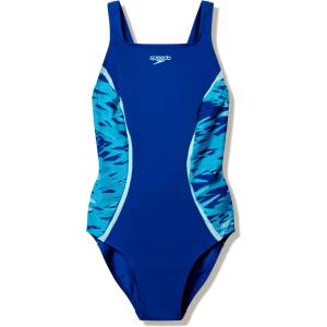 Speedo Дамски бански костюм Speedo Women's Hyperboom Splice Muscleback One Piece Swimsuit - Night Watch / Glacier Blue - размер 36 (EU) (150-6092-0413)