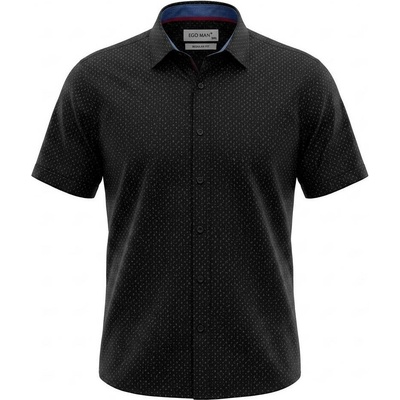 Ego man pánská košile krátký rukáv regular fit RE308-06 černá