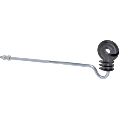 Kruhový izolátor pro předsazené ohrady se zahnutou podpěrou, délka 22 cm, závit M6 - 10 ks