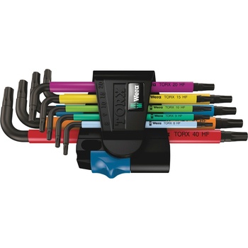 WERA Sada uhlových kľúčov TORX® Multicolour HF 1, 9 dielna